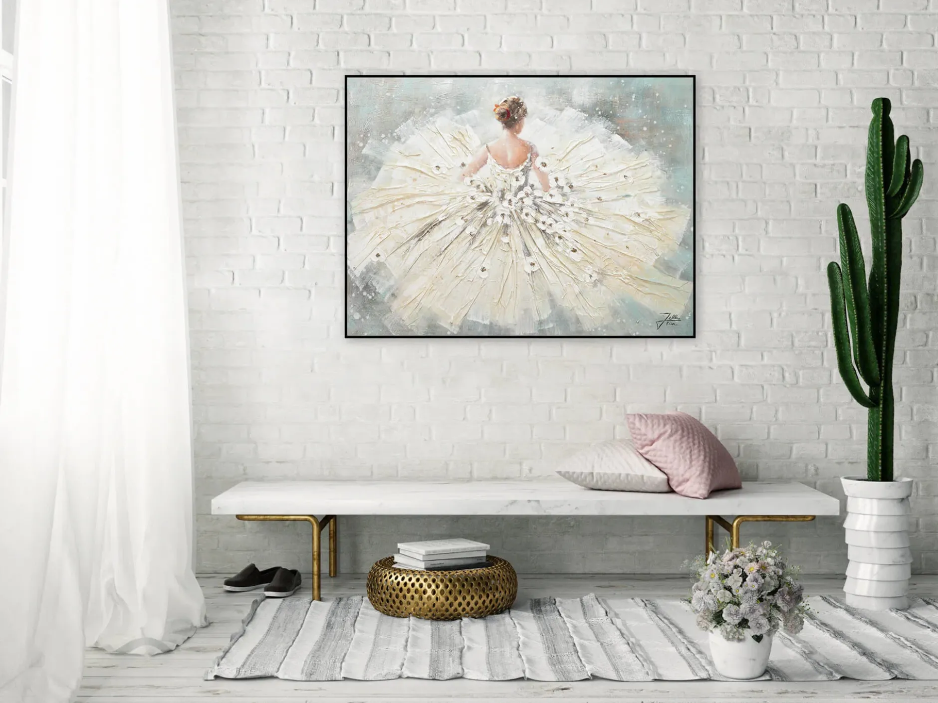 Handgemaltes Gemälde 'Wolkentänzerin' 100x75cm | inkl. Echtheitszertifikat