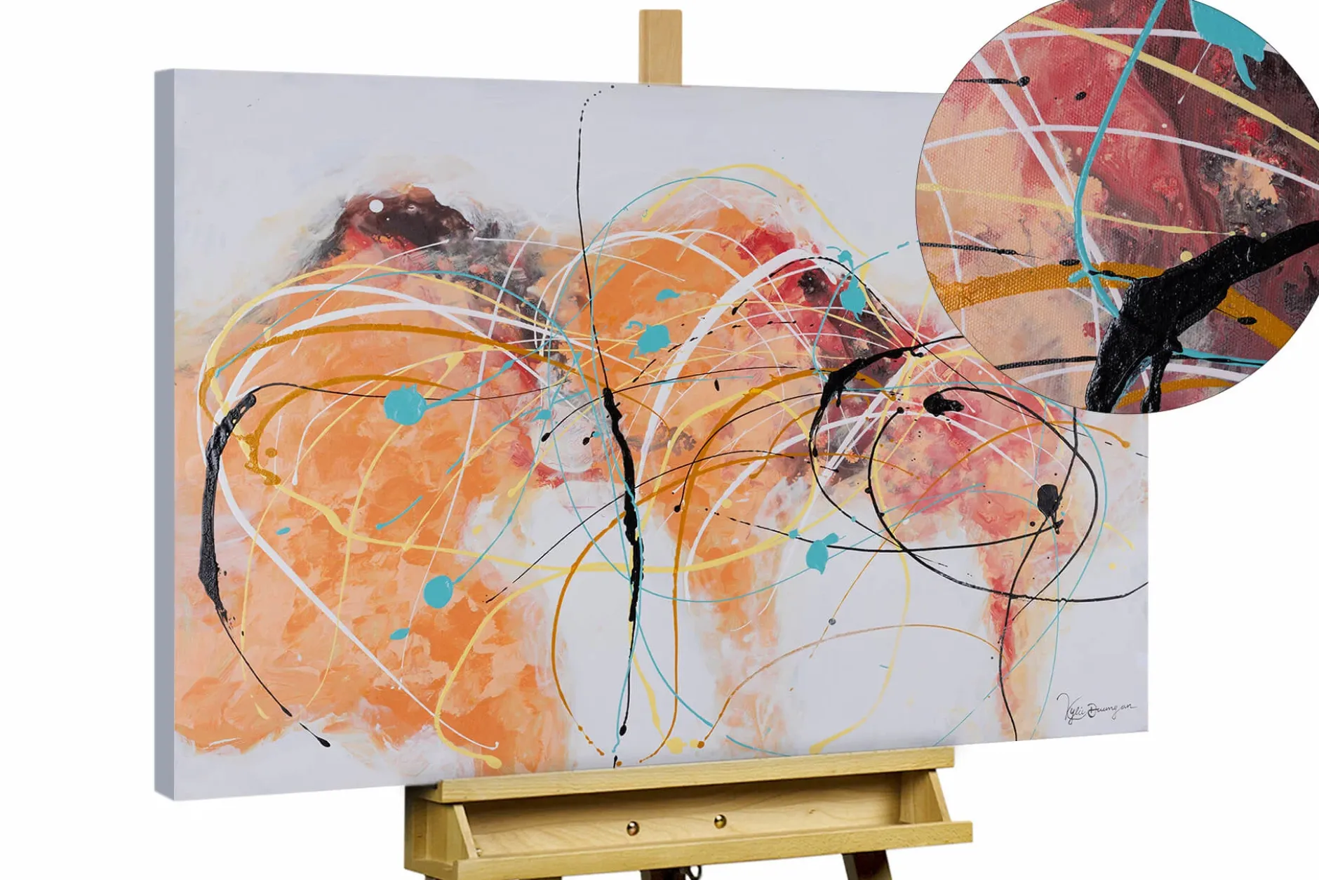 Handgemaltes Gemälde 'World of Abstraction' 100x75cm | inkl. Echtheitszertifikat