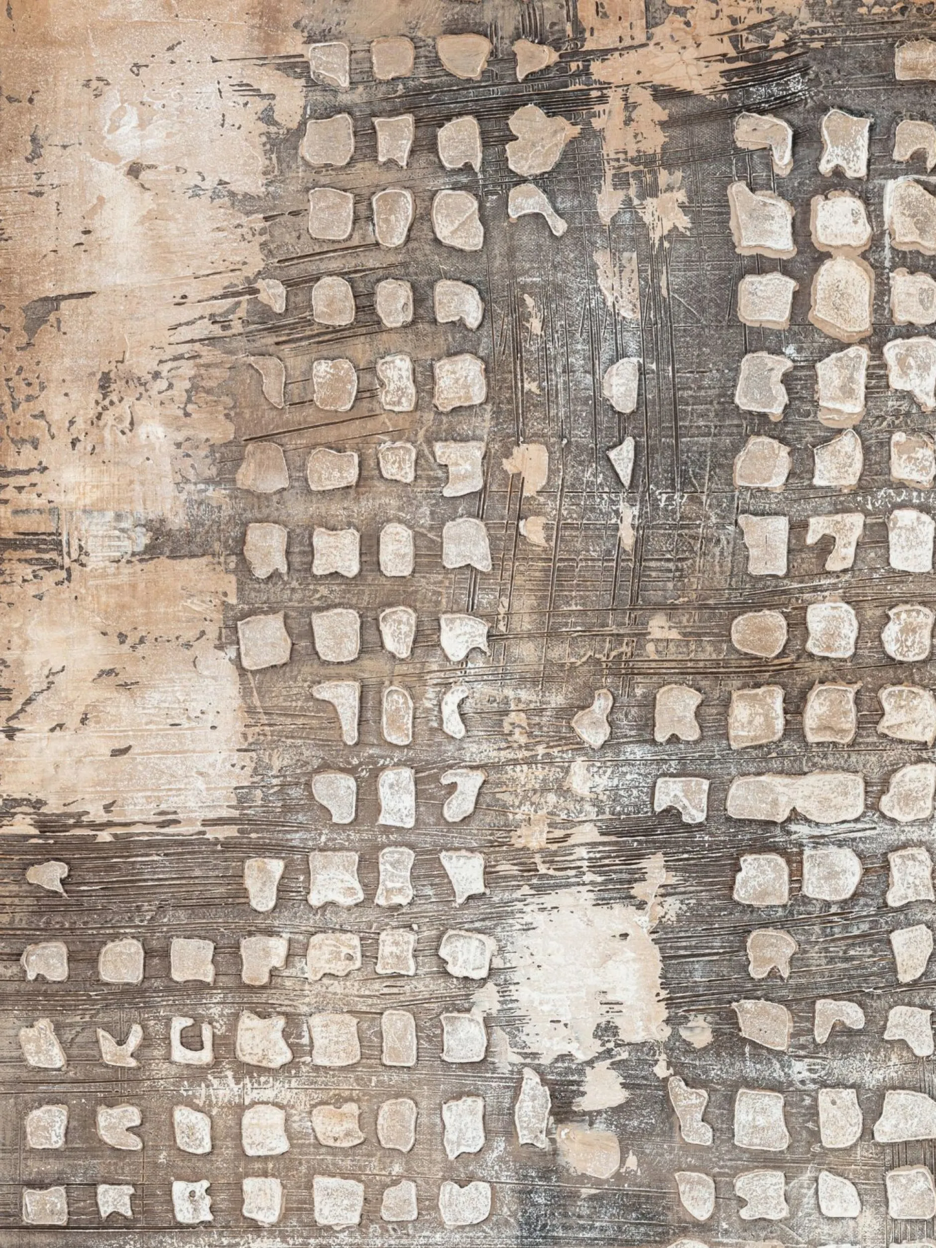 Handgemaltes Gemälde 'Worn Grid' 60x90cm | inkl. Echtheitszertifikat