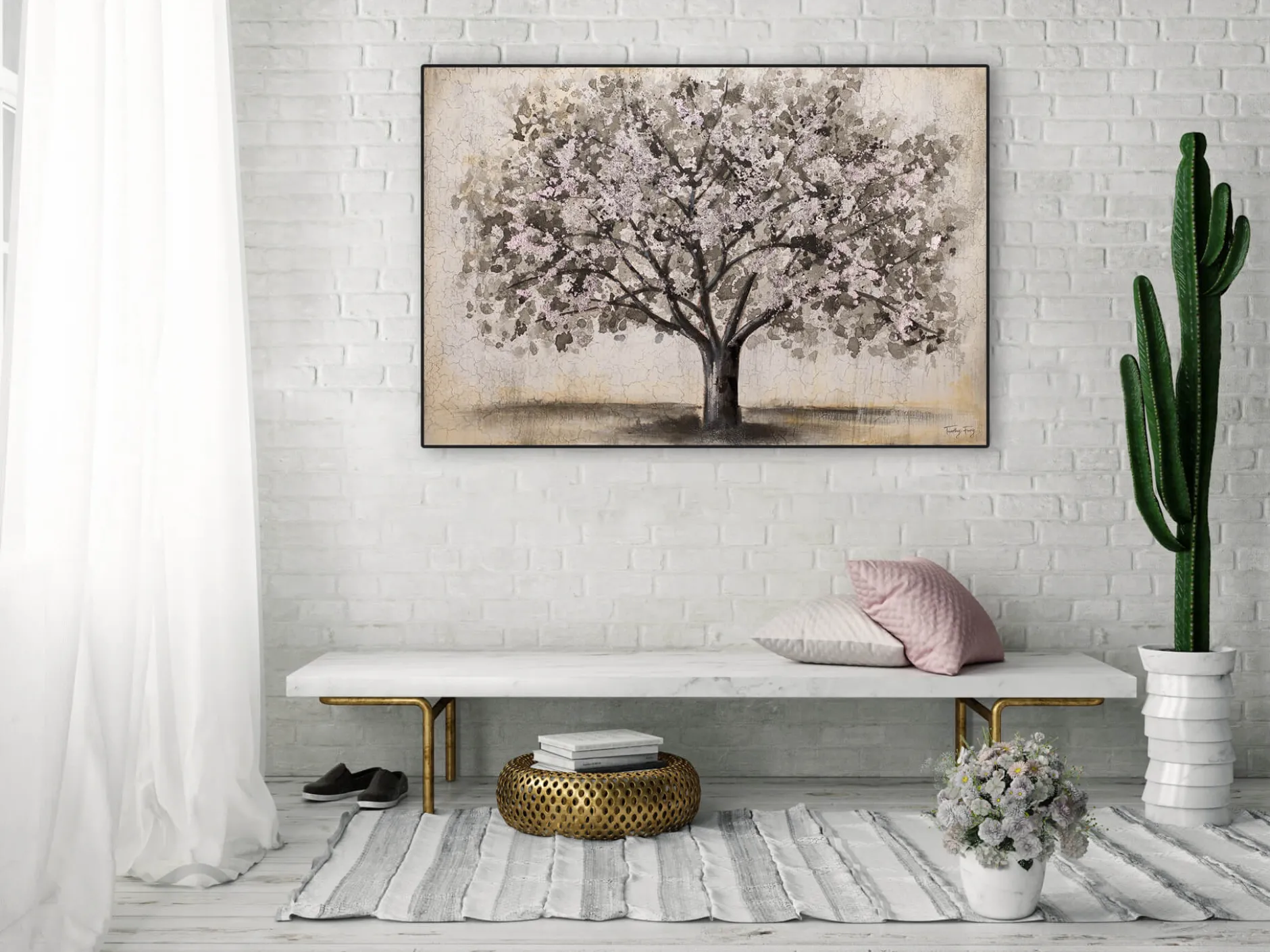 Handgemaltes Gemälde 'Wurzeln des Lebens' 120x80cm | inkl. Echtheitszertifikat