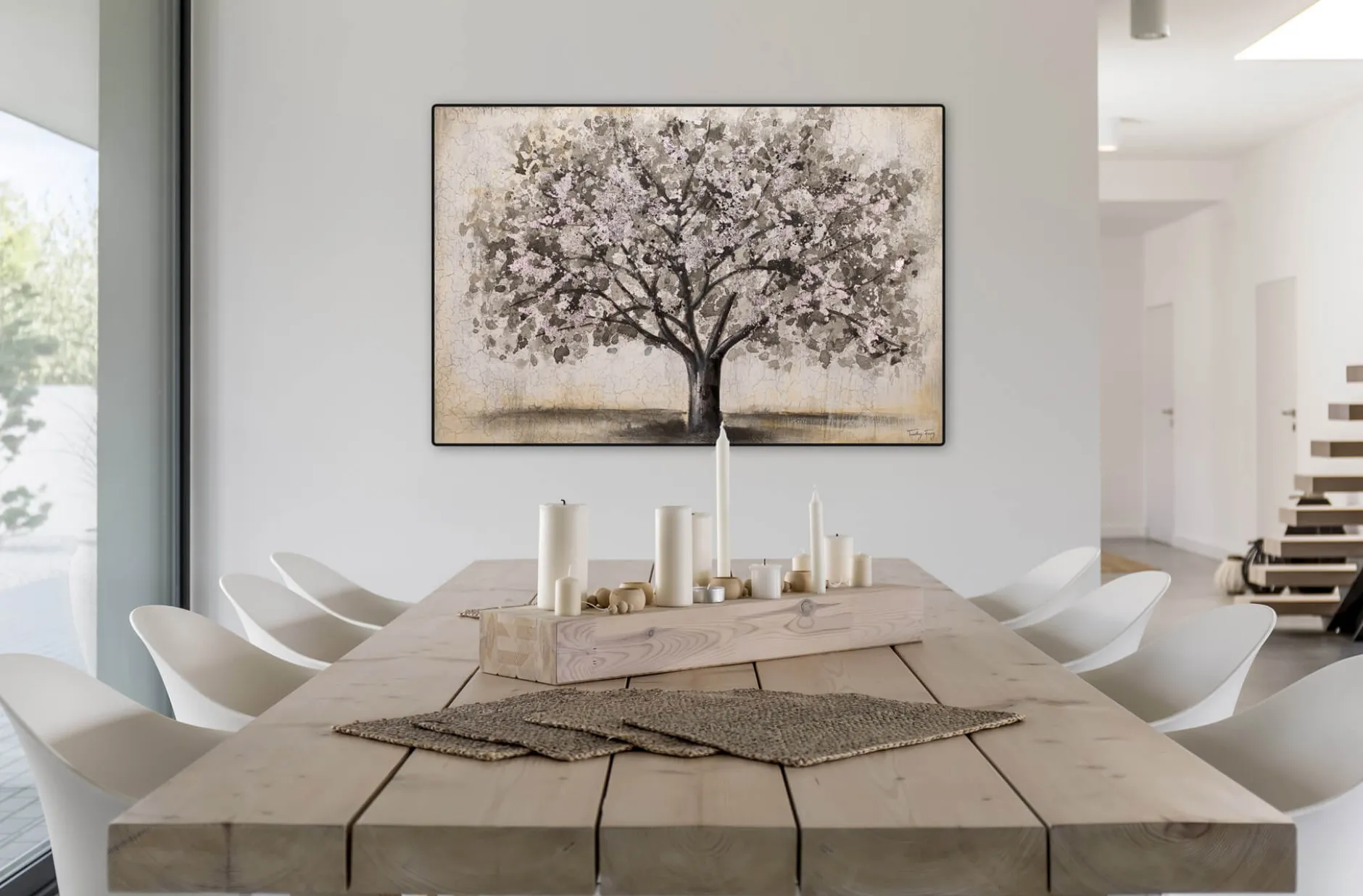 Handgemaltes Gemälde 'Wurzeln des Lebens' 120x80cm | inkl. Echtheitszertifikat