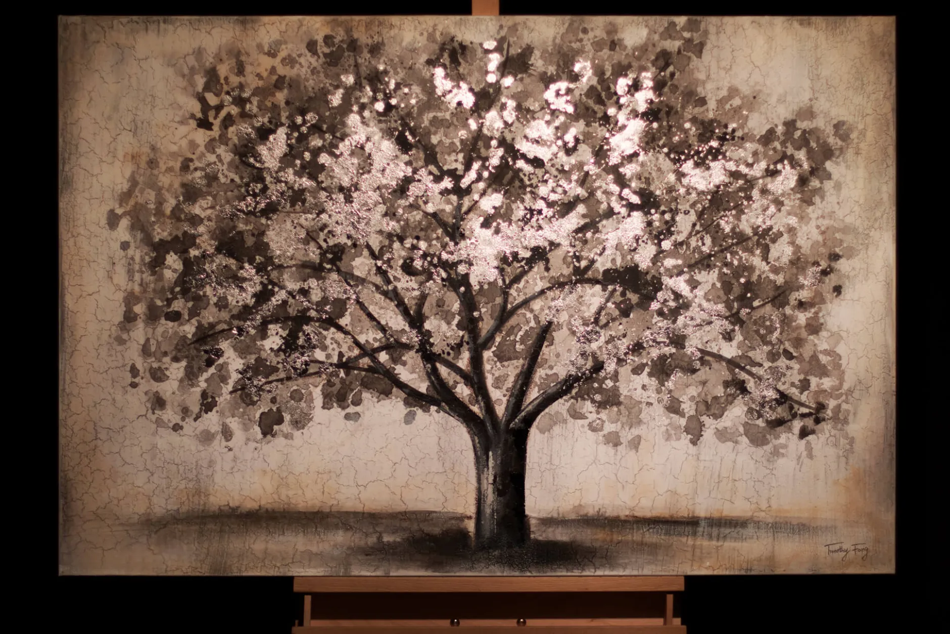 Handgemaltes Gemälde 'Wurzeln des Lebens' 120x80cm | inkl. Echtheitszertifikat