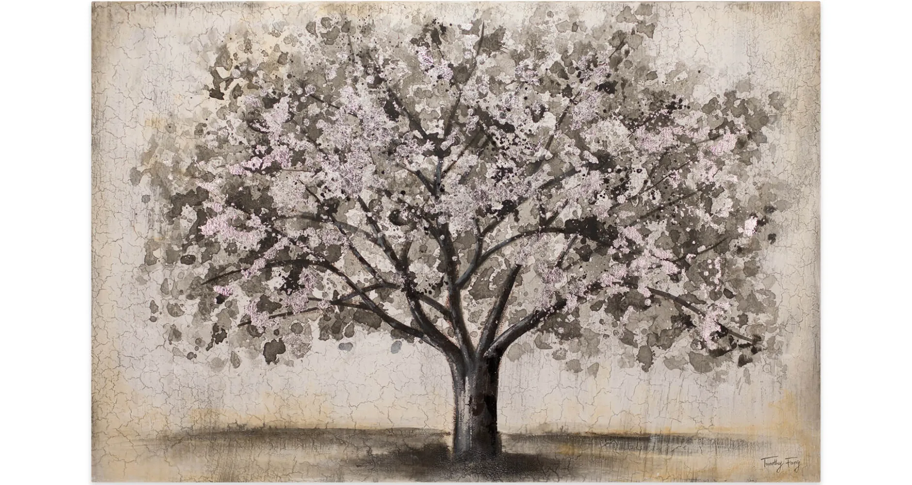 Handgemaltes Gemälde 'Wurzeln des Lebens' 120x80cm | inkl. Echtheitszertifikat