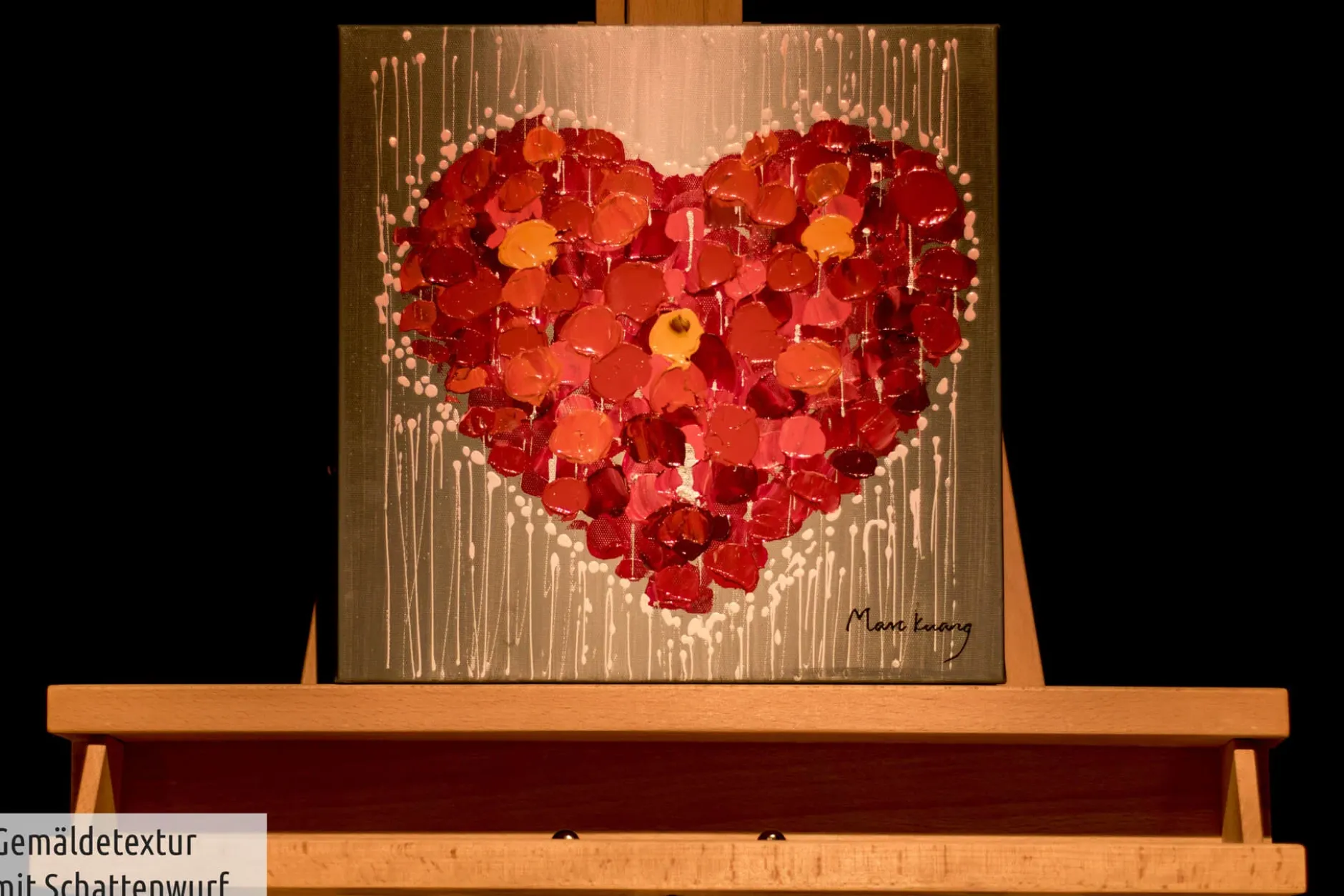 Handgemaltes Gemälde 'You complete me' 30x30cm | inkl. Echtheitszertifikat