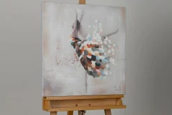 Handgemaltes Gemälde 'Zarter Tanz' 60x60cm | inkl. Echtheitszertifikat