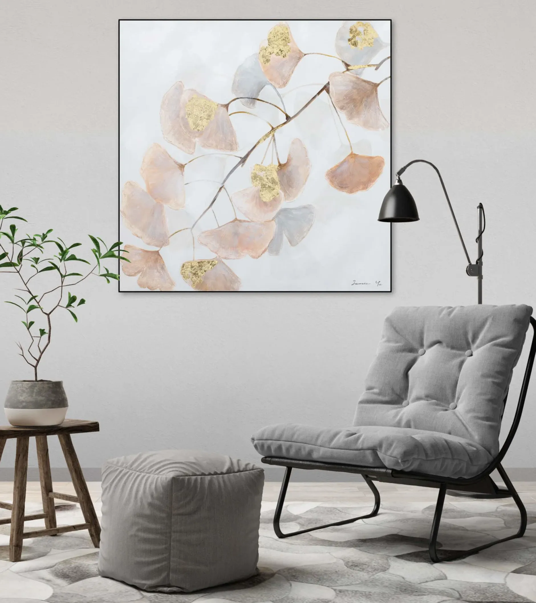 Handgemaltes Gemälde 'Zauber des Herbstes' 80x80cm | inkl. Echtheitszertifikat