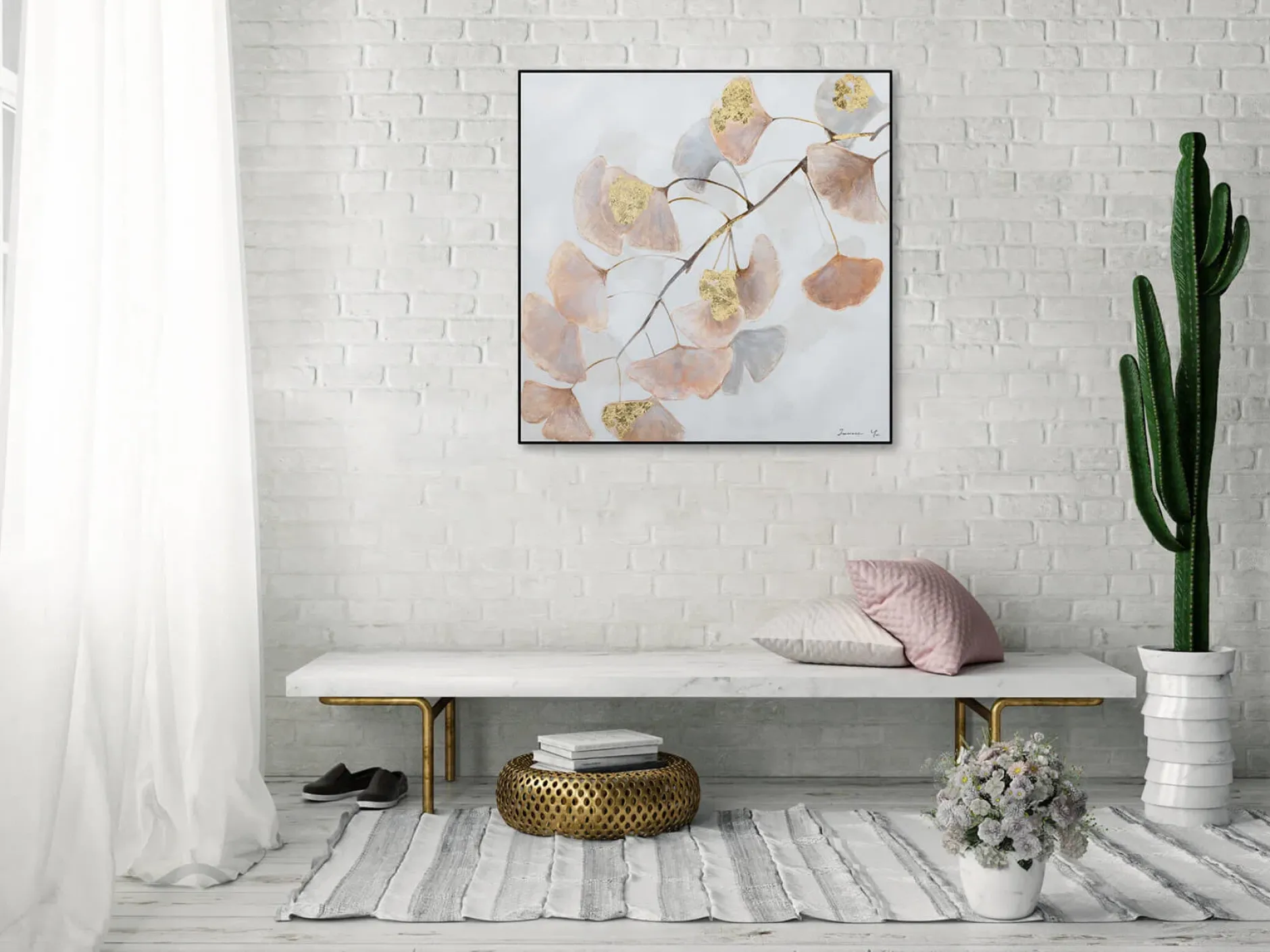 Handgemaltes Gemälde 'Zauber des Herbstes' 80x80cm | inkl. Echtheitszertifikat