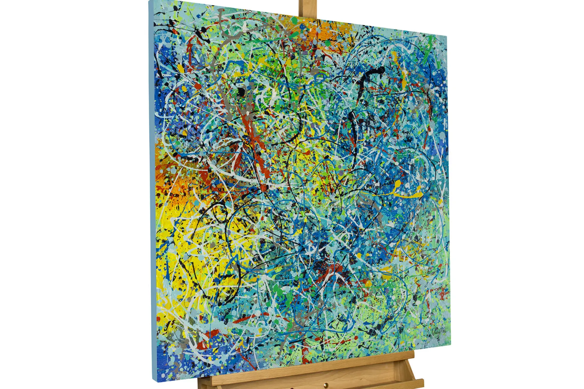 Handgemaltes Gemälde 'Zauber der Farben' 80x80cm | inkl. Echtheitszertifikat