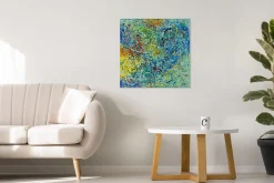Handgemaltes Gemälde 'Zauber der Farben' 80x80cm | inkl. Echtheitszertifikat