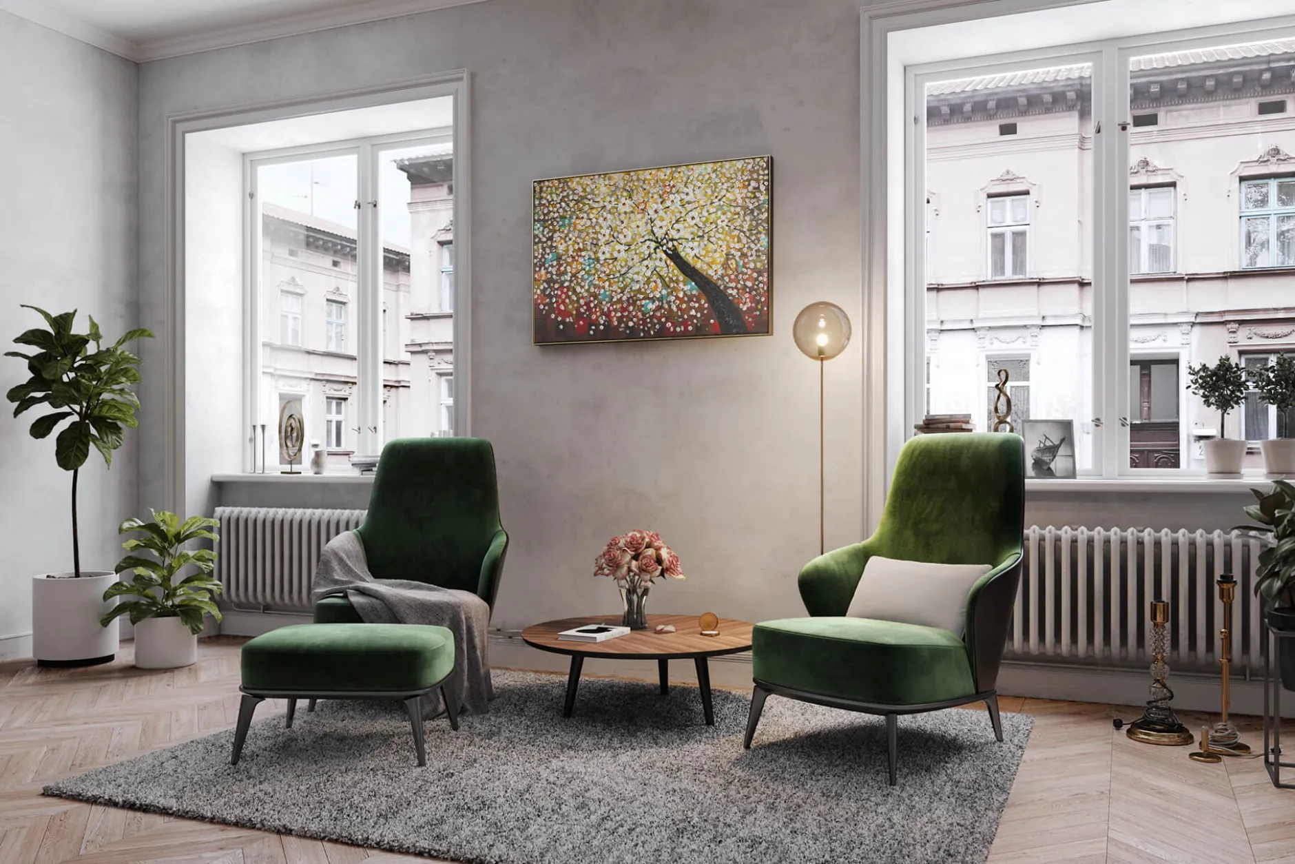 Handgemaltes Gemälde 'Zauber im Baumwipfel' 120x80cm | inkl. Echtheitszertifikat