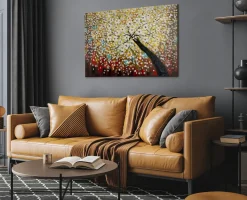 Handgemaltes Gemälde 'Zauber im Baumwipfel' 120x80cm | inkl. Echtheitszertifikat