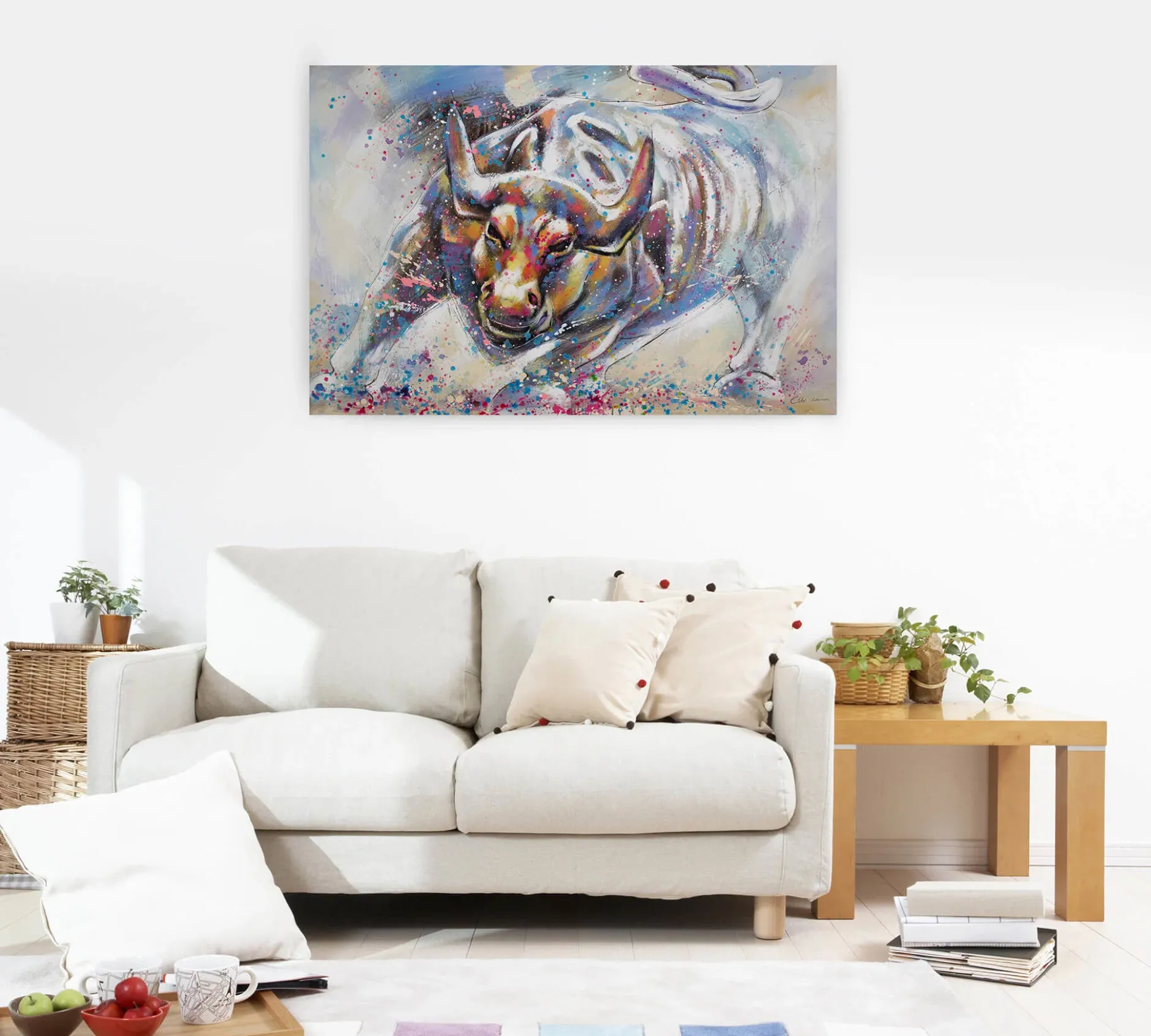 Handgemaltes Gemälde 'Zum Angriff' 120x80cm | inkl. Echtheitszertifikat