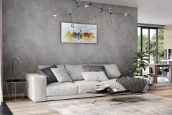 Handgemaltes Gemälde ' Zurich Skyline Silhouette' 120x60cm | inkl. Echtheitszertifikat