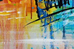 Handgemaltes Gemälde ' Zurich Skyline Silhouette' 120x60cm | inkl. Echtheitszertifikat
