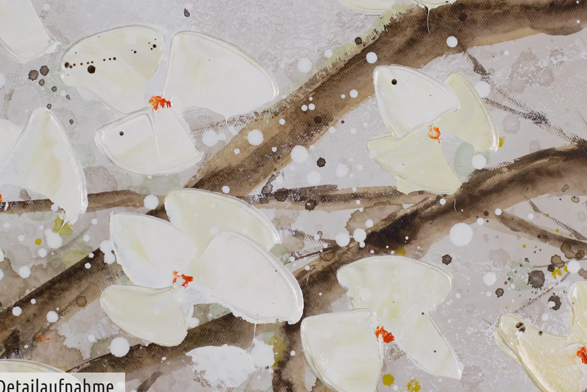 Handgemaltes Gemälde 'Zwischen verzweigten Ästen' 150x50cm | inkl. Echtheitszertifikat
