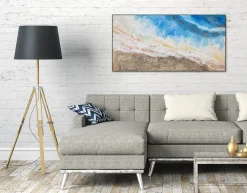 Handgemaltes Gemälde 'Zwischen See und Land' 120x60cm | inkl. Echtheitszertifikat