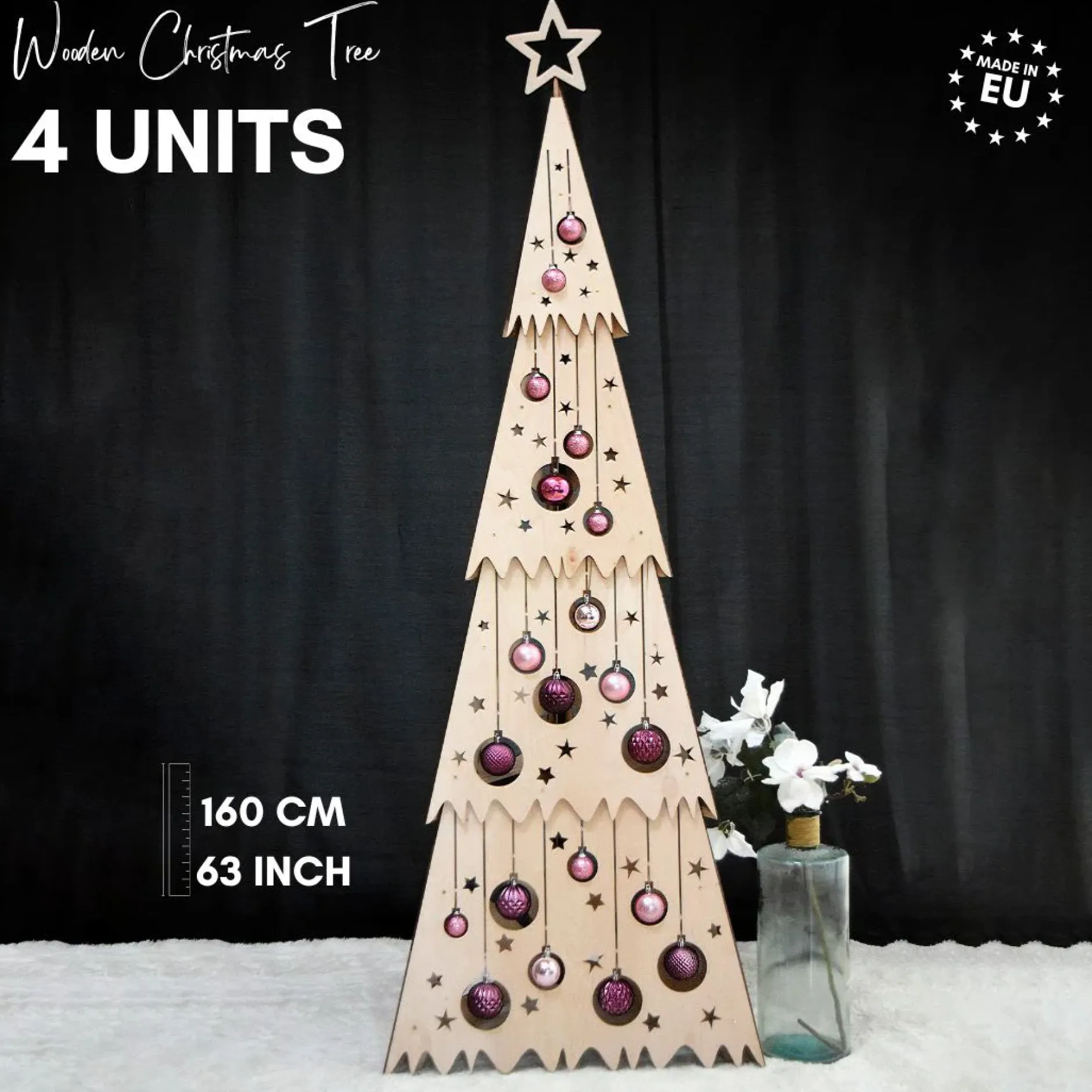 Hölzerner Weihnachtsbaum 'Festive 4 Unit'
