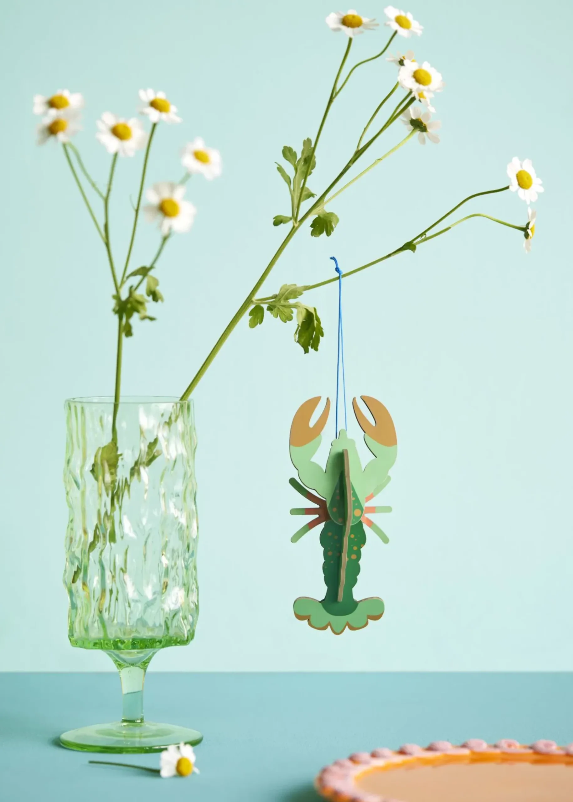 Hängende Deko 'Jade-Hummer'