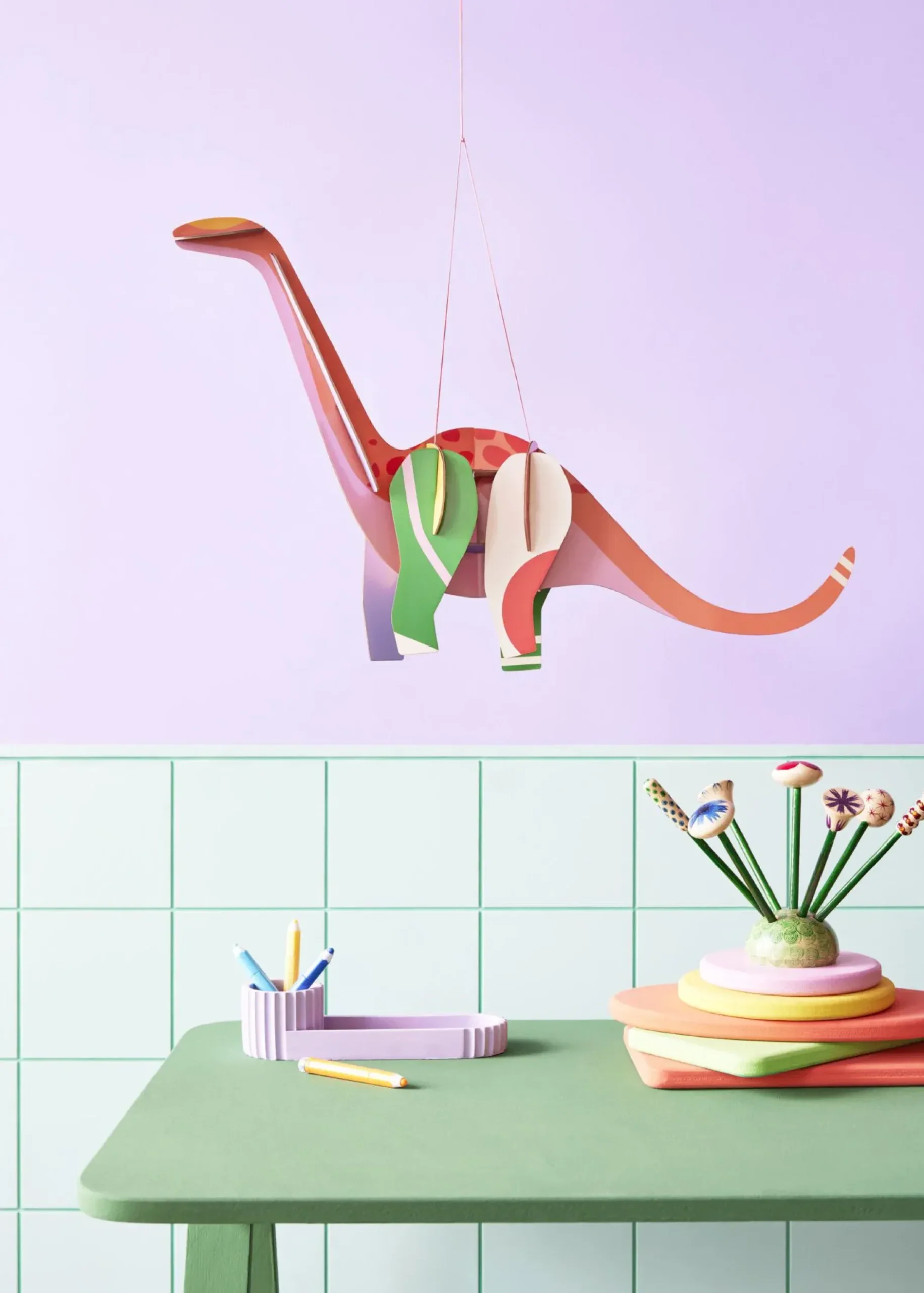 Hängende Deko 'Leuchtender Dinosaurier'