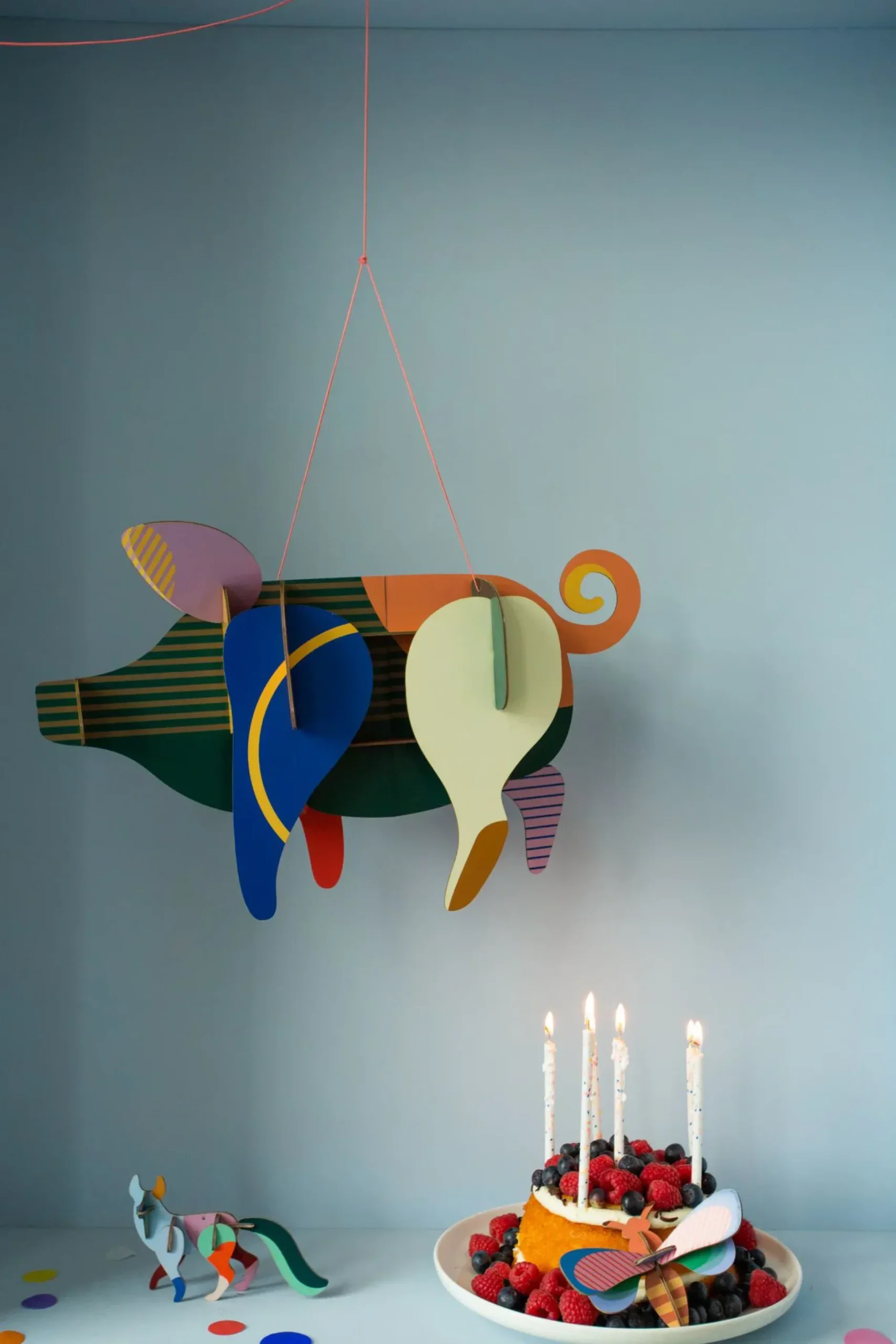 Hängende Deko 'Leuchtendes Ferkel'