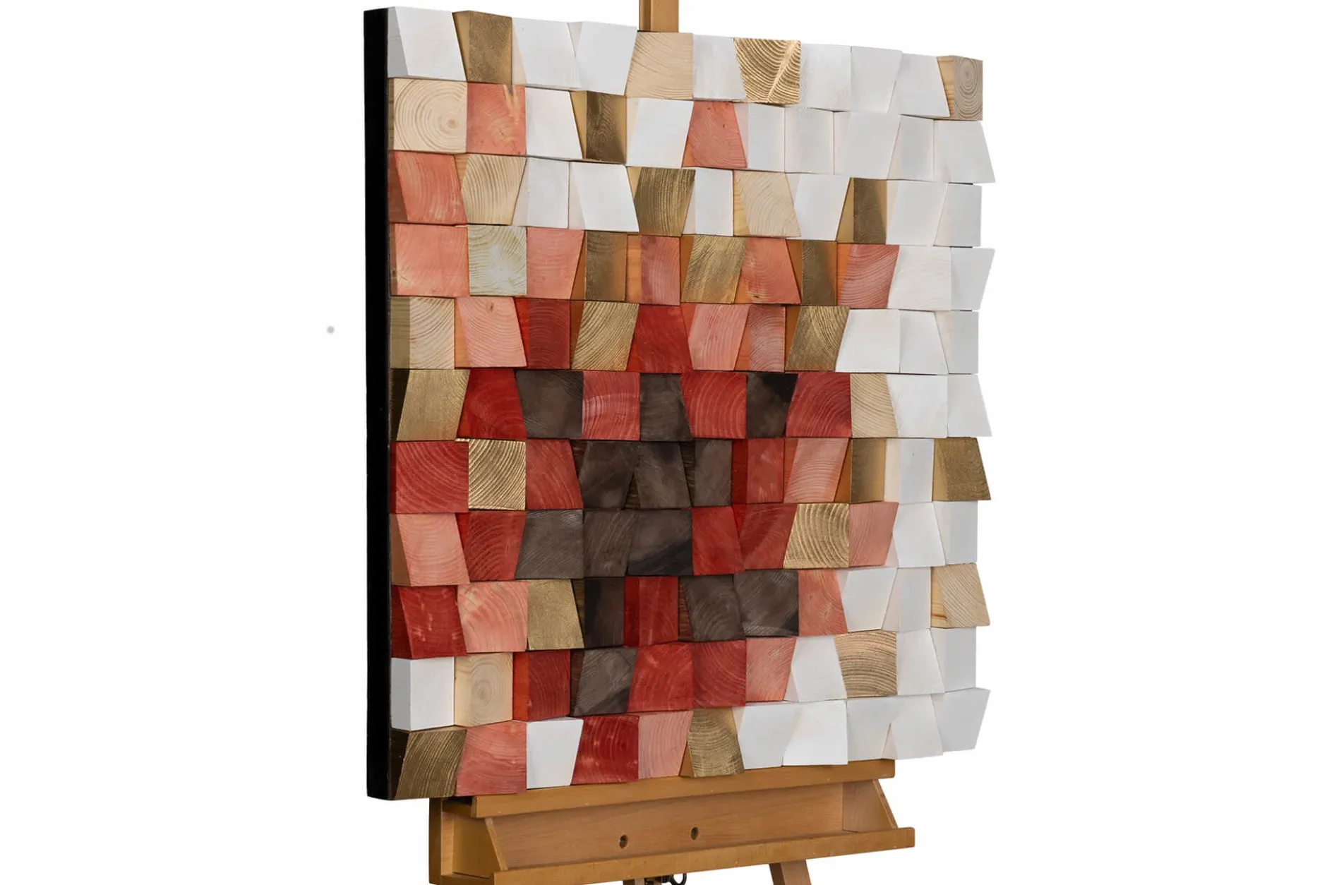 Holzbild 3D 'Colours of Dawn' 75x75x7,5cm