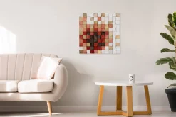 Holzbild 3D 'Colours of Dawn' 75x75x7,5cm