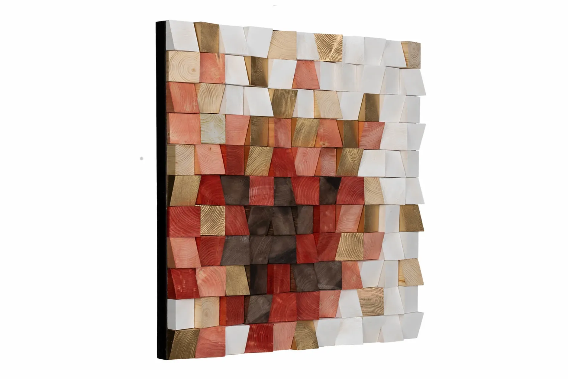 Holzbild 3D 'Colours of Dawn' 75x75x7,5cm