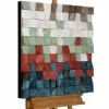 Holzbild 3D 'Colours of Sunset' 75x75x7,5cm