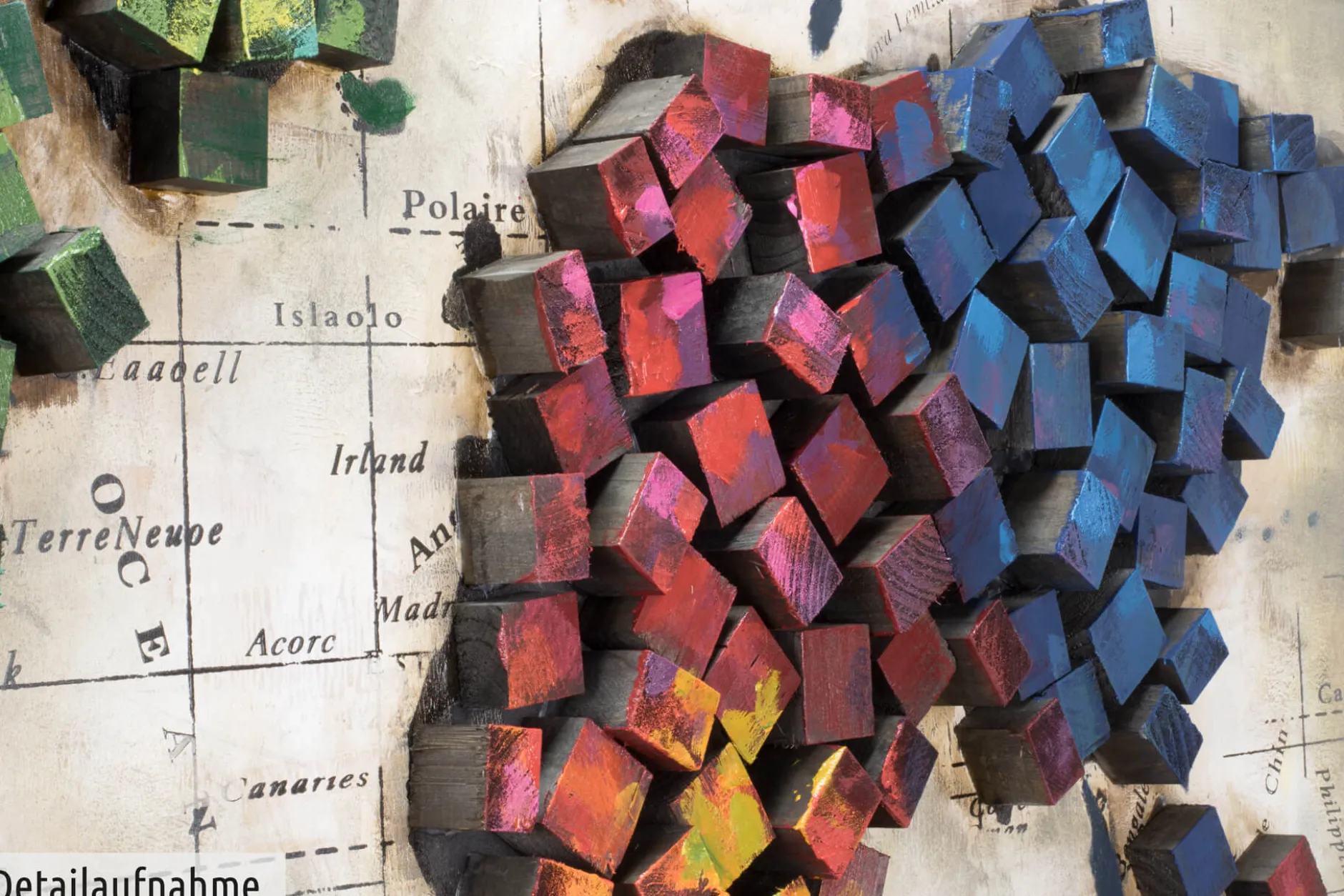 Holzbild 3D 'Destinations' 100x70x7cm