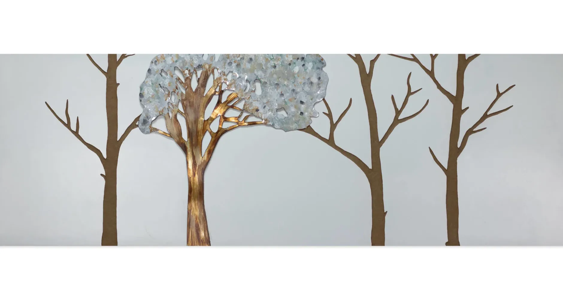 Holzbild 3D 'Ewiger Frühling' 120x40x3,5cm