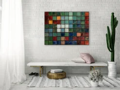 Holzbild 3D 'Farbenfrohe Pracht' 100x70x5cm