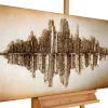 Holzbild 3D 'Frequency 1001'