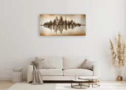 Holzbild 3D 'Frequency 1001'
