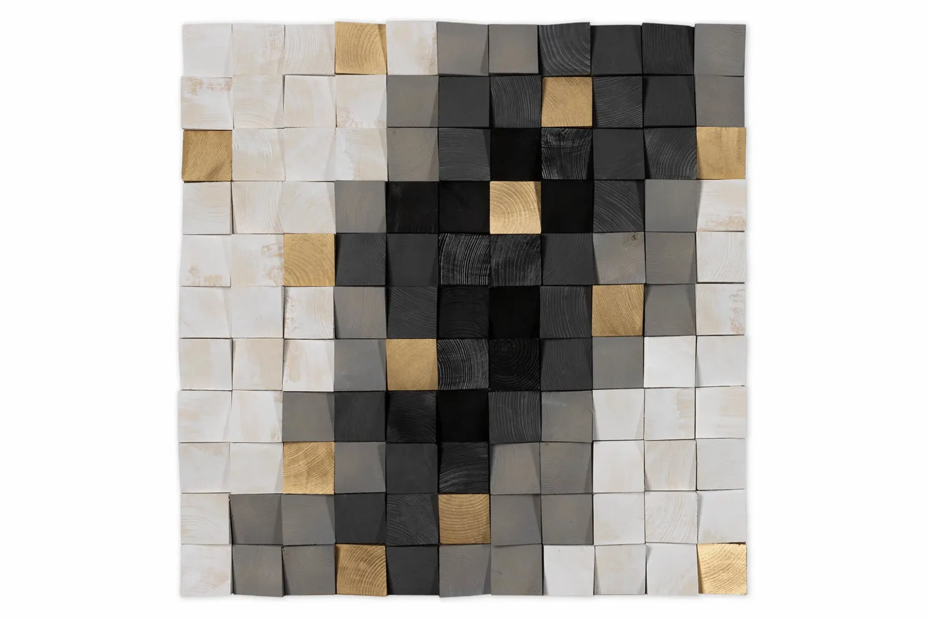 Holzbild 3D 'Gilded Clouds' 75x75x7,5cm