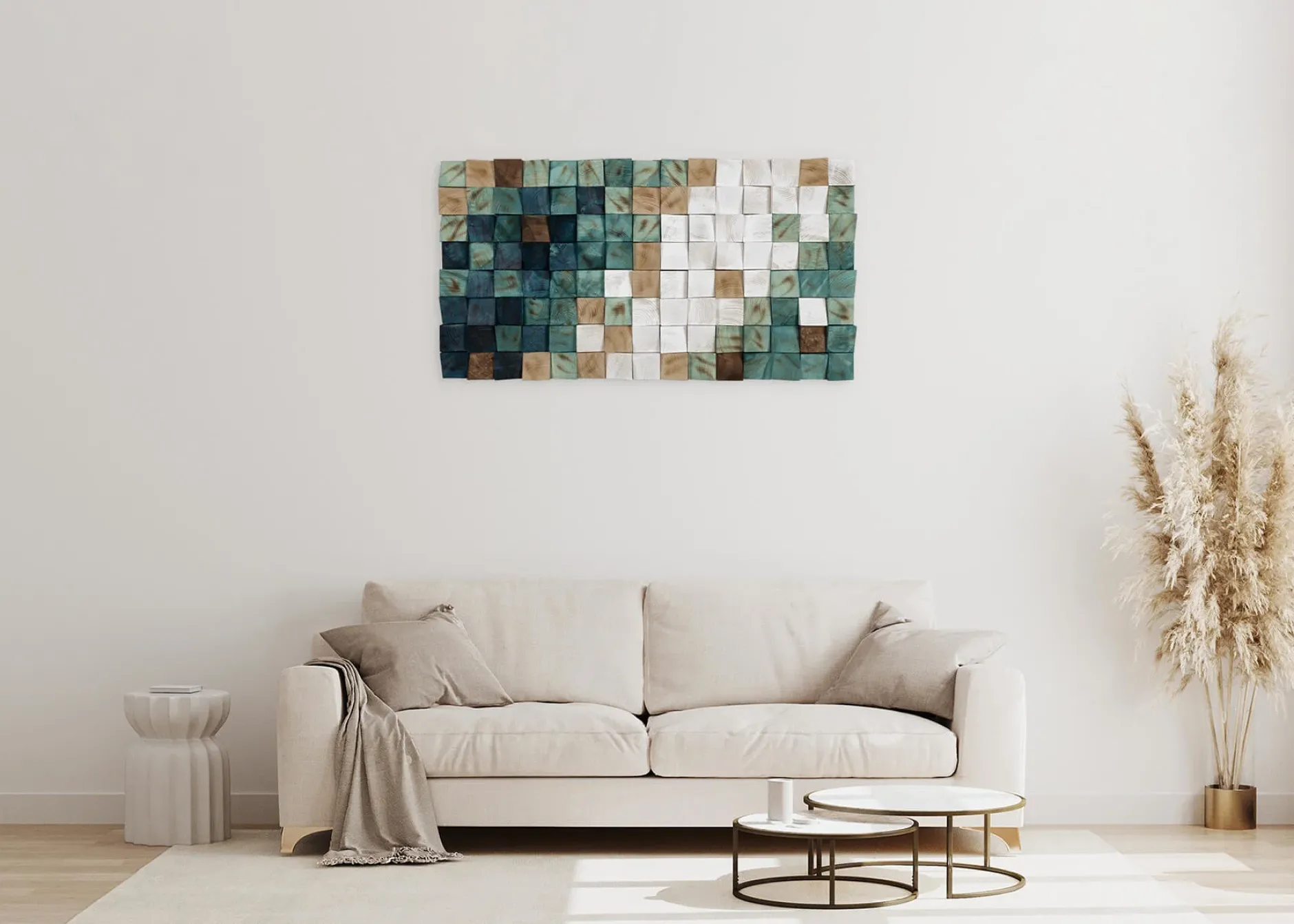 Holzbild 3D 'Horizon Colours' 98x55x6,5cm