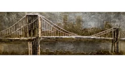 Holzbild 3D 'Le Pont d'Or' 144x44x7cm
