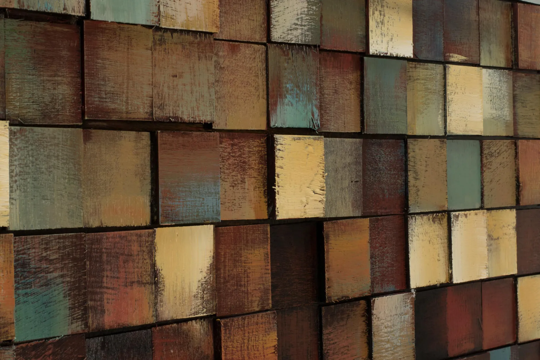 Holzbild 3D 'More is more' 144x44x7cm
