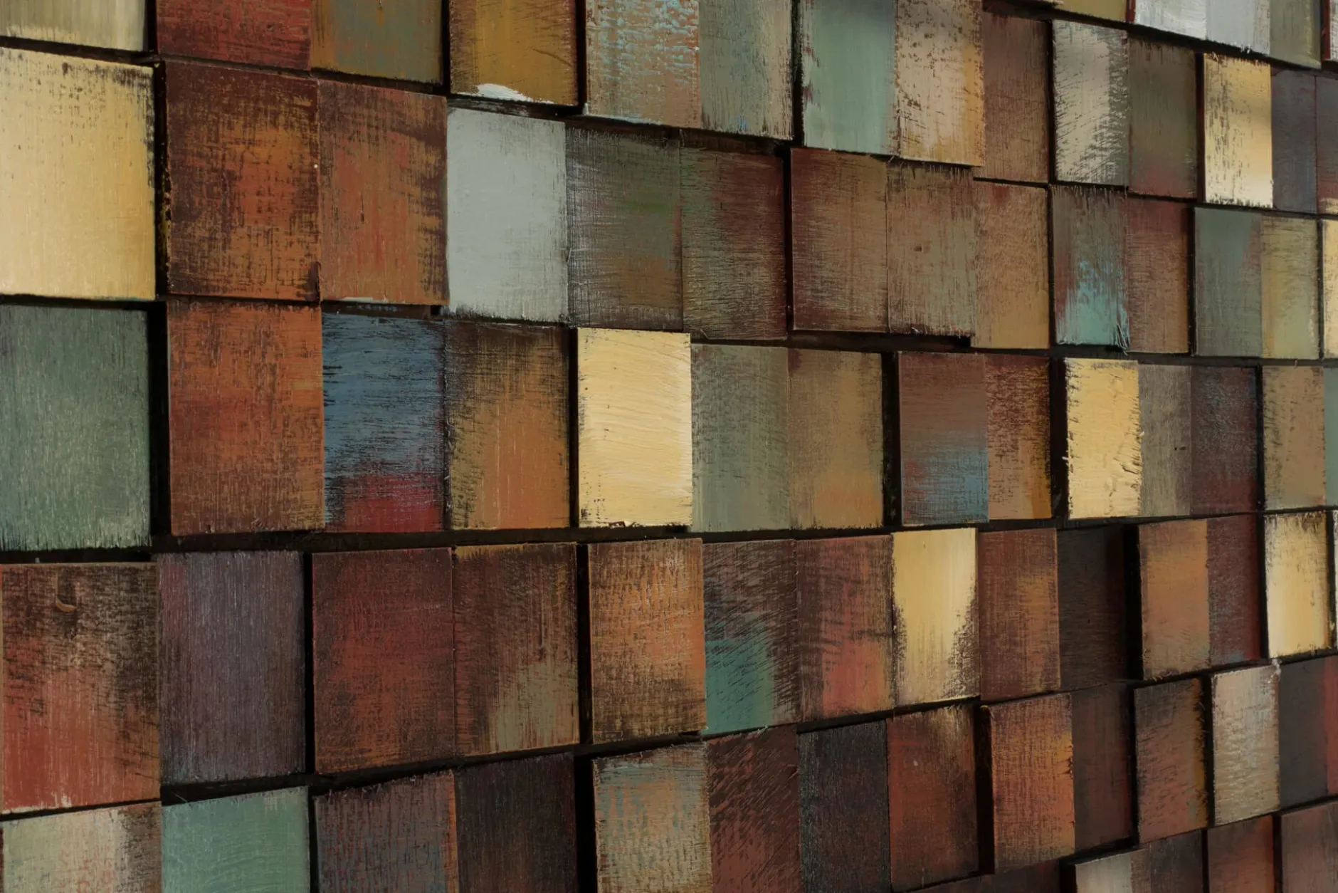 Holzbild 3D 'More is more' 144x44x7cm