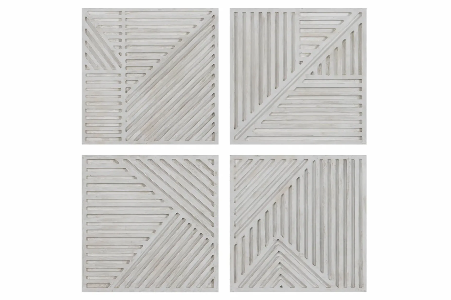 Holzbild 3D 'Musterhaftes Quartett' 100x100x4cm