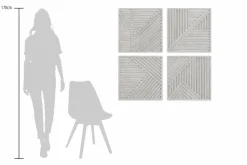 Holzbild 3D 'Musterhaftes Quartett' 100x100x4cm