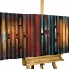 Holzbild 3D 'Nachtschimmer' 144x44x6cm