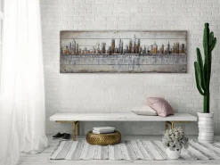 Holzbild 3D 'Next Stop: USA' 150x50x5cm