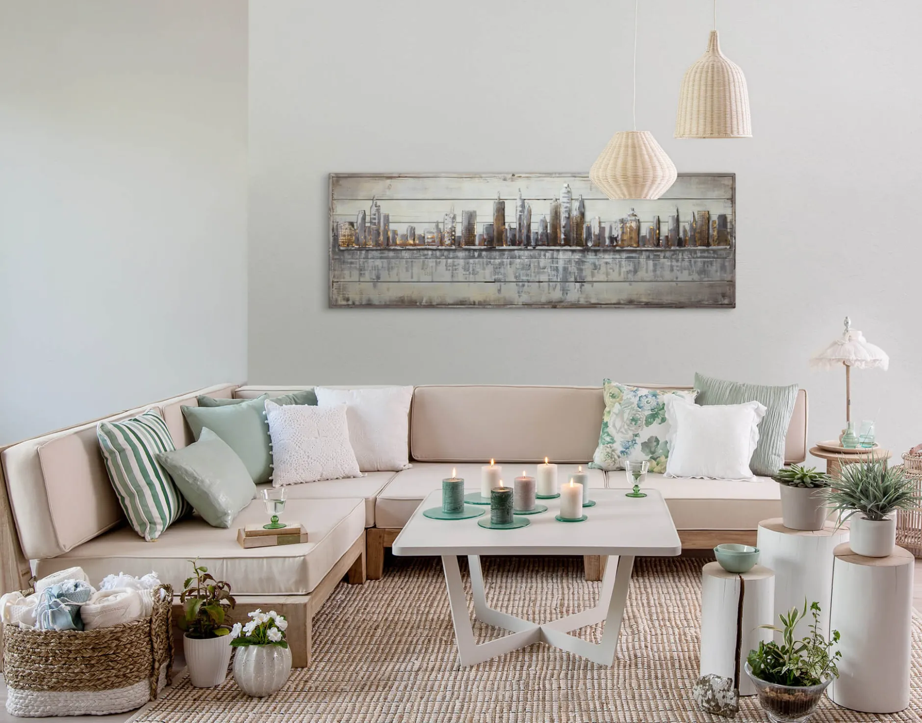 Holzbild 3D 'Next Stop: USA' 150x50x5cm