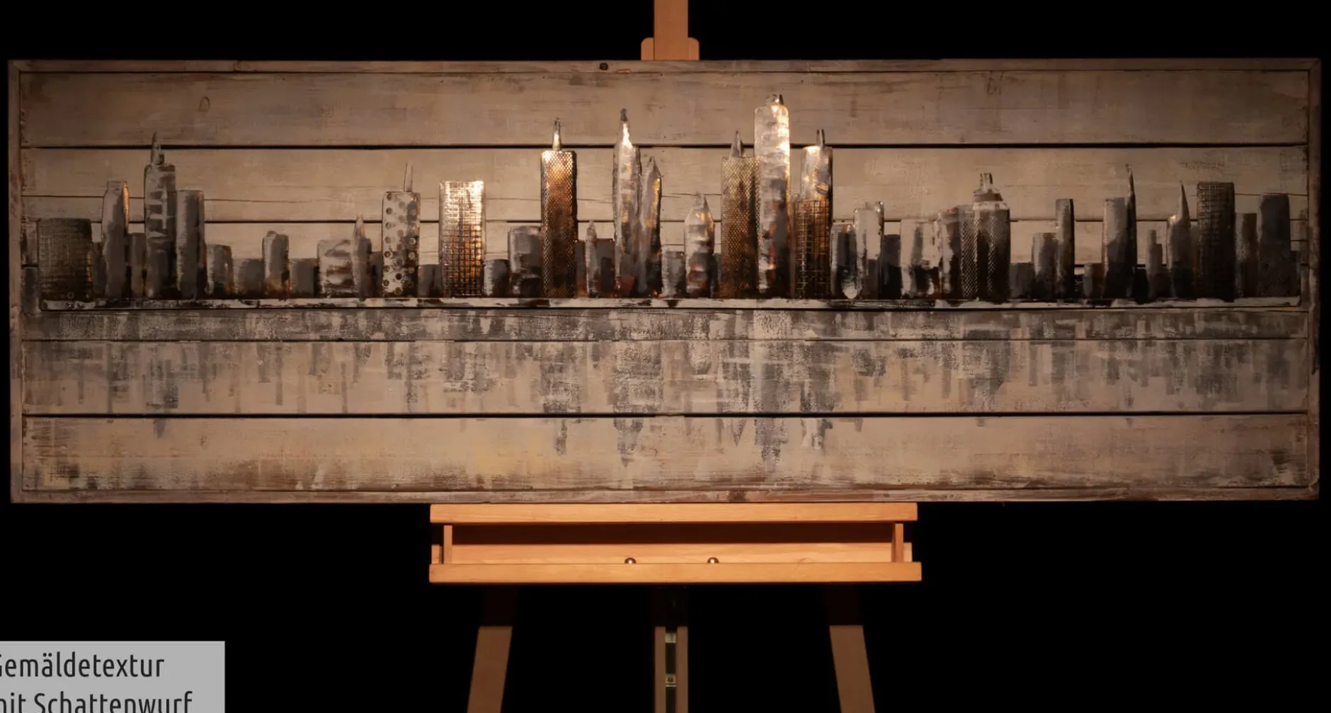 Holzbild 3D 'Next Stop: USA' 150x50x5cm
