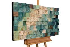 Holzbild 3D 'Oceanic Colours' 98x55x6,5cm