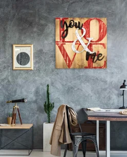Holzbild 3D 'Pure Love' 60x60x5cm