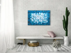 Holzbild 3D 'Reflektion des Meeres' 90x60x5cm