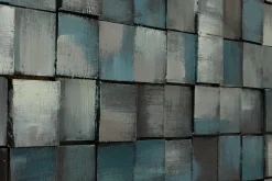 Holzbild 3D 'Ruhe des Blauen' 144x44x7cm