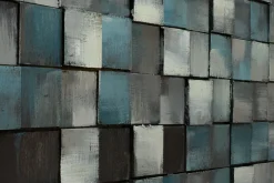 Holzbild 3D 'Ruhe des Blauen' 144x44x7cm