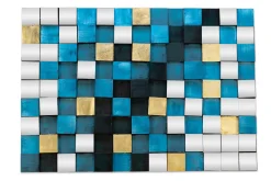 Holzbild 3D 'Schimmerndes Meer' 100x70x5cm